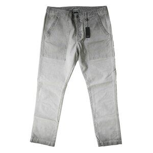 NSF Grey Grunge Jeans Acubi Straight Leg Gradient Patch Pocket Slouchy Denim